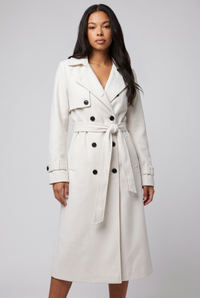 Tullia | Women's Double Breasted Long Coat Belted Waist