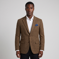 Stanhope | Men's Herringbone Wool Blazer Coffee