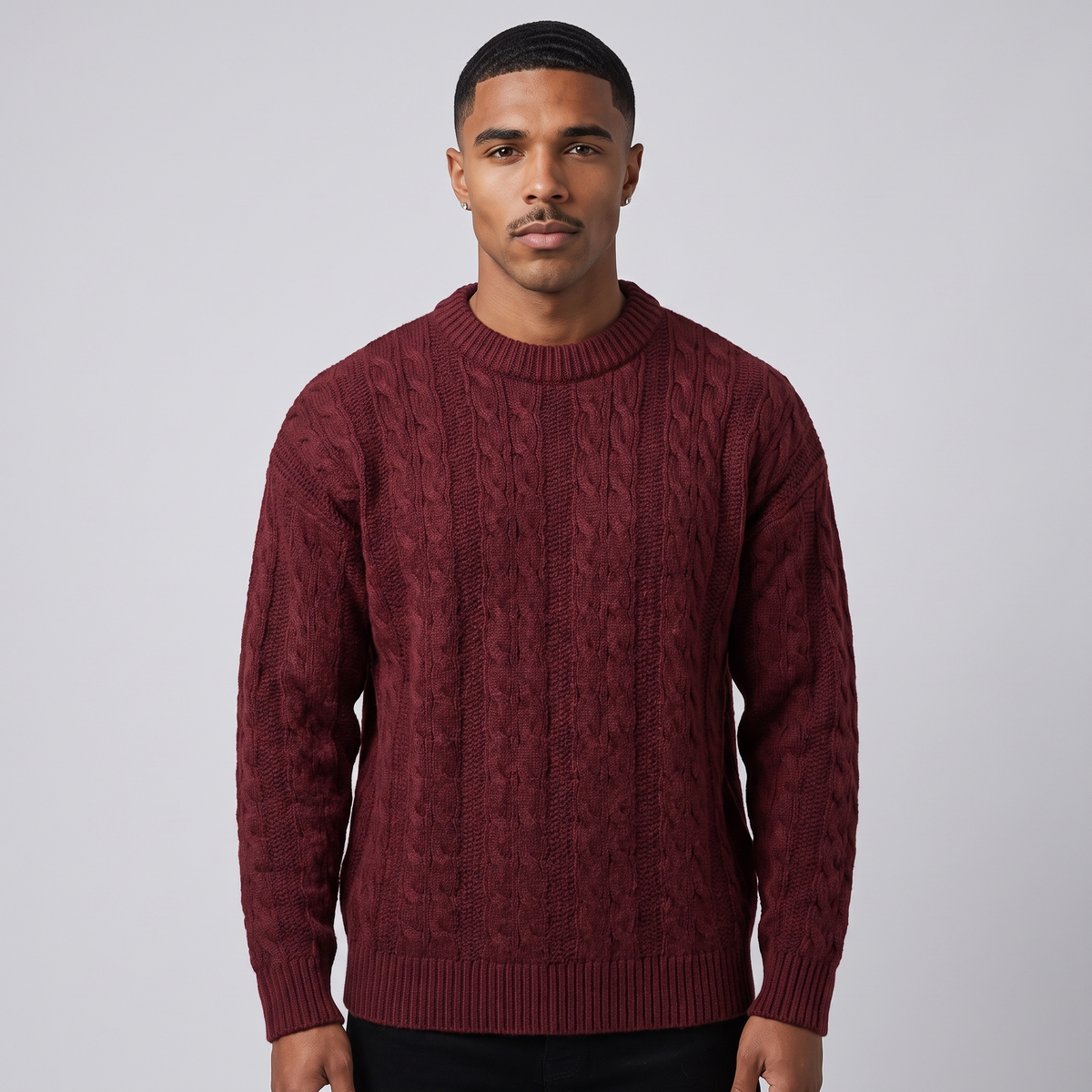 Walpole | Men's Cable Knit Crew Neck Jumper