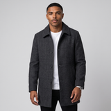 Tyndale | Men's Wool Blend Down Insulated Coat in Black and Grey