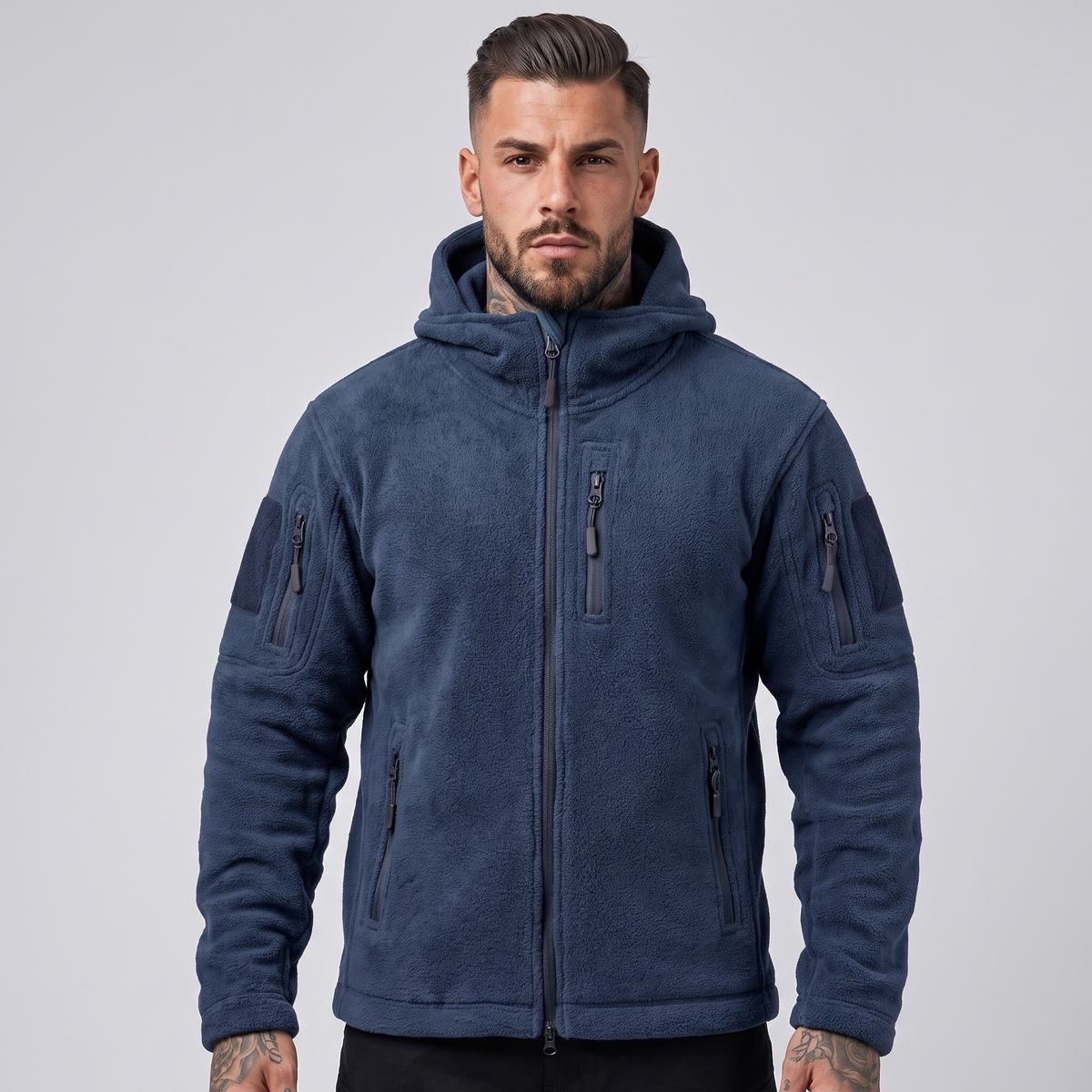 Vance | Men's Hooded Tactical Fleece Jacket
