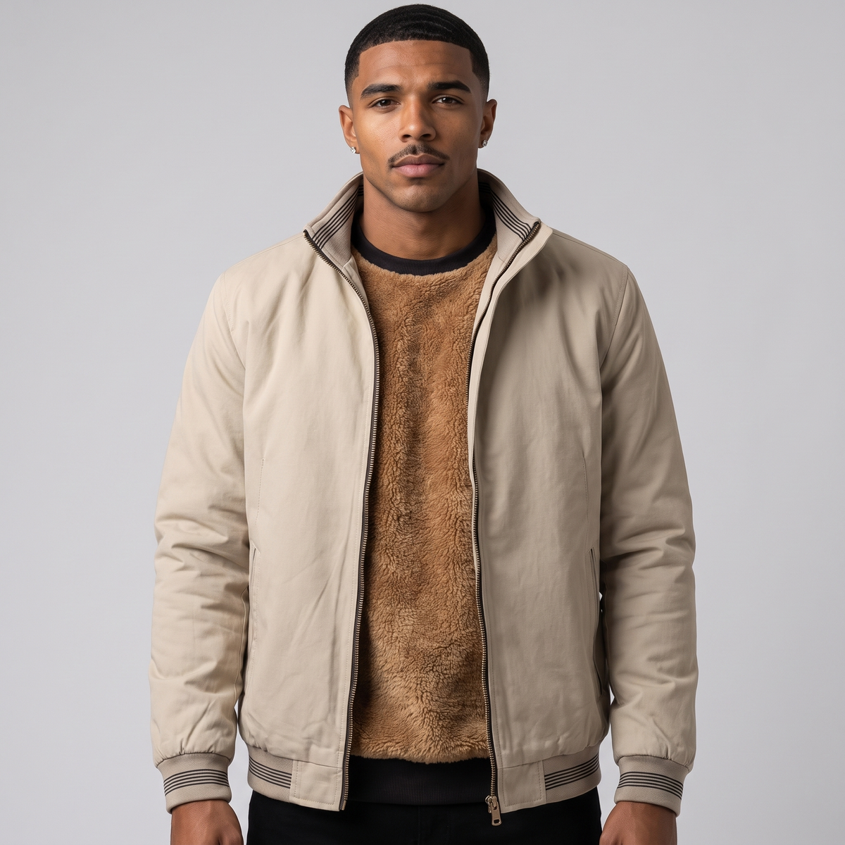 Stanmore | Men's Sherpa Fleece Lined Bomber Jacket