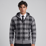 Westcott | Men's Plaid Knit Zip Up Hoodie
