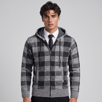 Westcott | Men's Plaid Knit Zip Up Hoodie