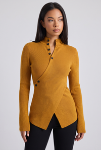 Wynne | Women's Wrap Front Long Sleeve Knit Jumper