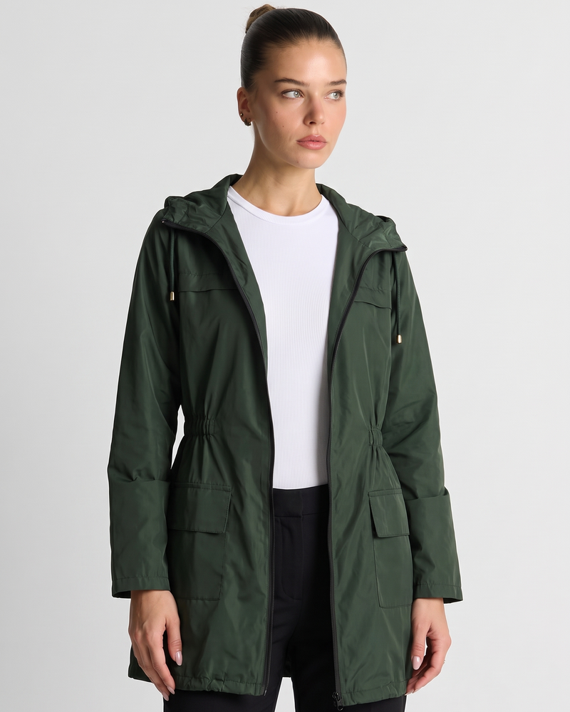 Paloma | Women's Hooded Anorak Jacket Drawstring Waist
