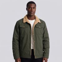 Shepherd | Men's Sherpa Collar Button Up Jacket