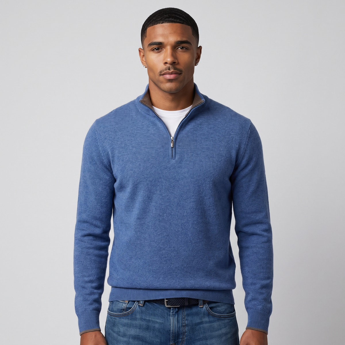 Ransom | Men's Quarter Zip Knit Jumper