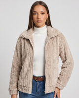 Orsolya | Women's Zip-Up Collared Relaxed Fit Jacket