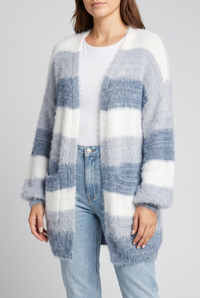 Orlaith | Women's Oversized Open Front Cardigan Light Blue