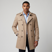 Nikolai | Men's Double-Breasted Long Coat Notched Lapel
