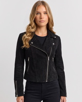Valerie | Women's Cropped Biker Jacket Asymmetric Zip