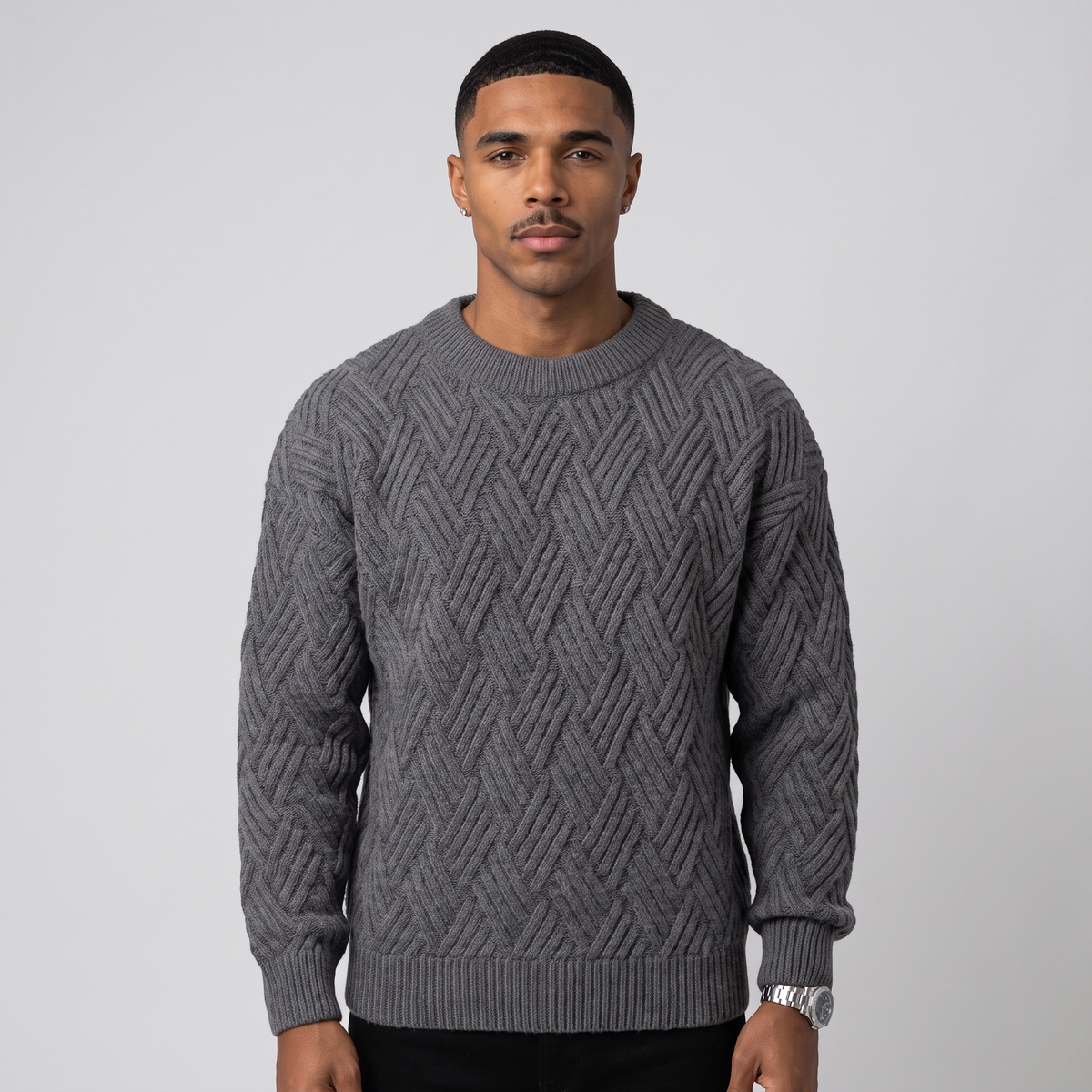 Ravenscroft | Men's Textured Long Sleeve Jumper