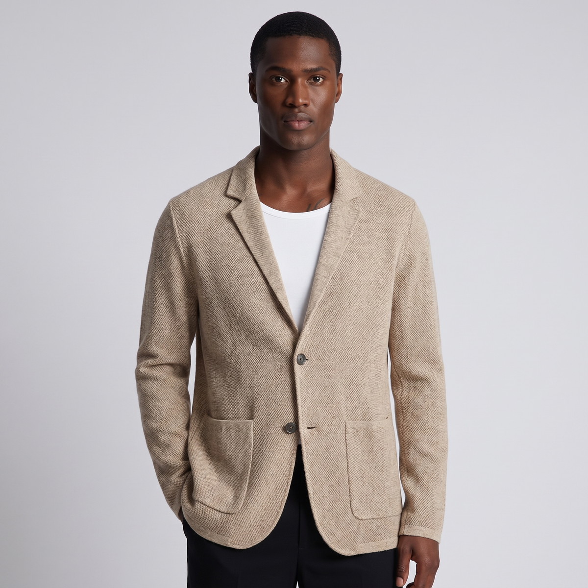 Ash | Men's Casual Knit Blazer Two Button