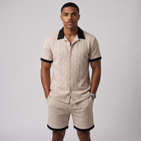 Ives | Men's Cable Knit Short Sleeve Jumper Set