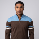Jocelyn | Men's Zip-Up Colour Block Jacket Striped Sleeves