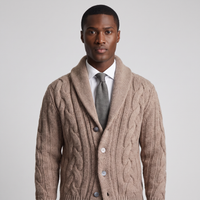 Linus | Men's Shawl Collar Cable Knit Jumper