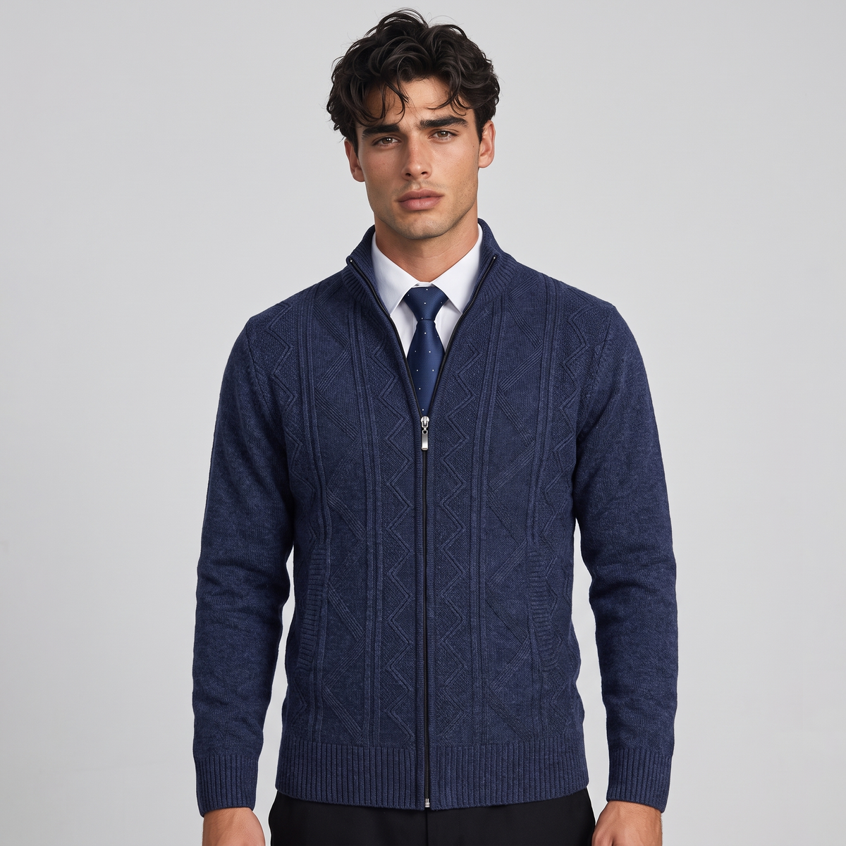 Sackville | Men's Full-Zip Ribbed Knit Cardigan