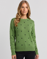 Jehanne | Women's Long Sleeve Polka Dot Jumper