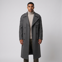 Redgrave | Men's Double-Breasted Wool-Blend Long Coat
