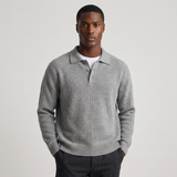 Hadley | Men's Ribbed Knit Polo Collar Jumper
