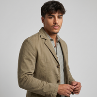 NOLA model wearing casual blazer notched lapel