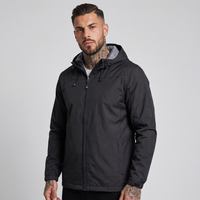 NOLA model wearing lightweight hooded jacket full zip