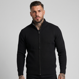 Ludlow | Men's Full Zip Jacket Ribbed Knit Stand Collar