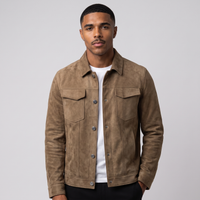 NOLA model wearing panelled button-down jacket