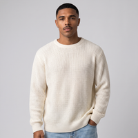 NOLA model wearing textured knit crew neck jumper