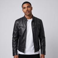 NOLA model wearing slim fit racer jacket