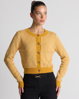 Blanche | Women's Yellow Button-Front Long Sleeve Cardigan