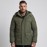 Everard | Men's Waterproof Parka Jacket Olive Green Winter Coat