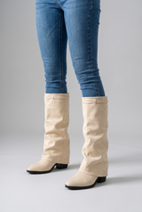 Marcella | Women's Mid Calf Slouch Block Heel Boots