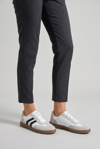 NOLA model wearing orthopedic sneakers cushioned sole