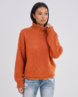 Giselle | Women's Oversized Turtleneck Jumper Drop Shoulder