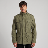 Colm | Men's Military Field Jacket in Green and Black
