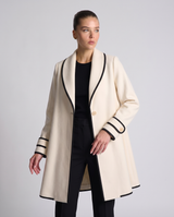 Averil | Women's Collarless Swing Coat Single Breasted
