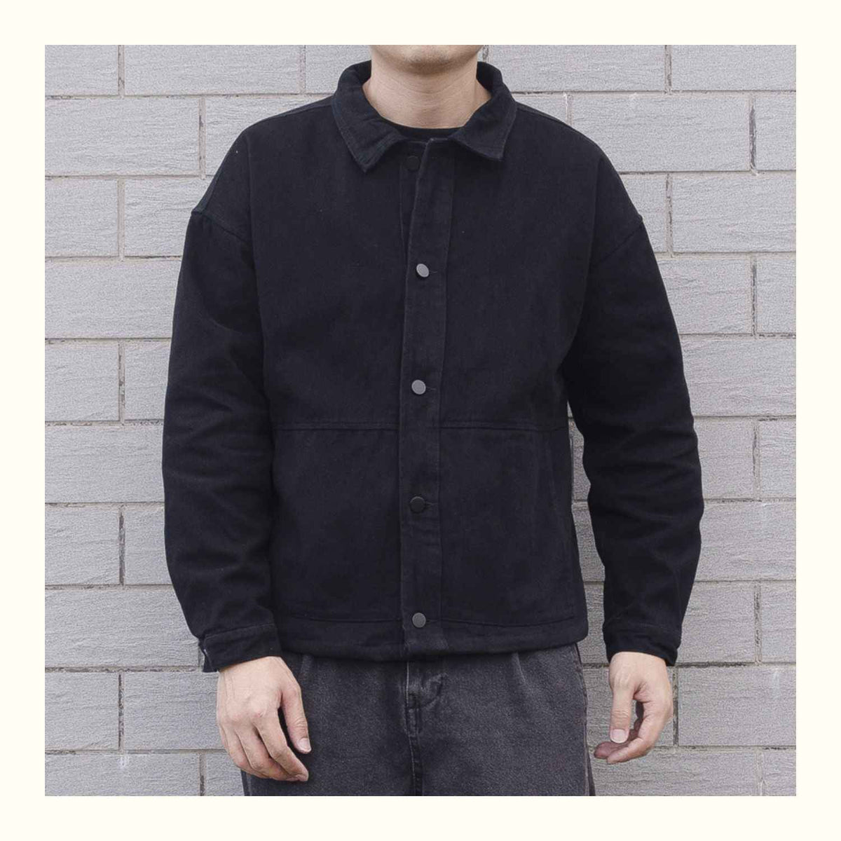 Fulke | Men's Button-Down Jacket Black