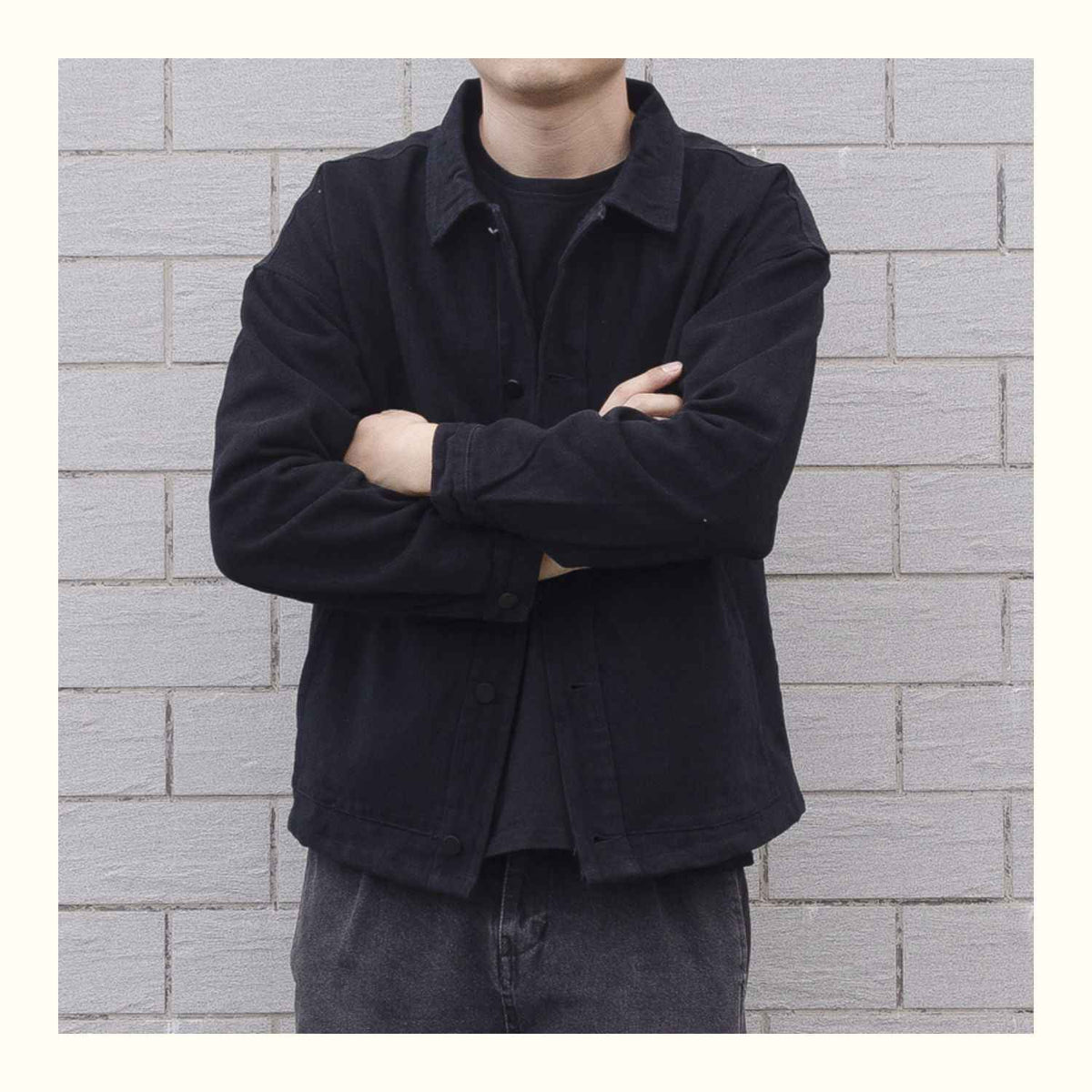 Fulke | Men's Button-Down Jacket Black