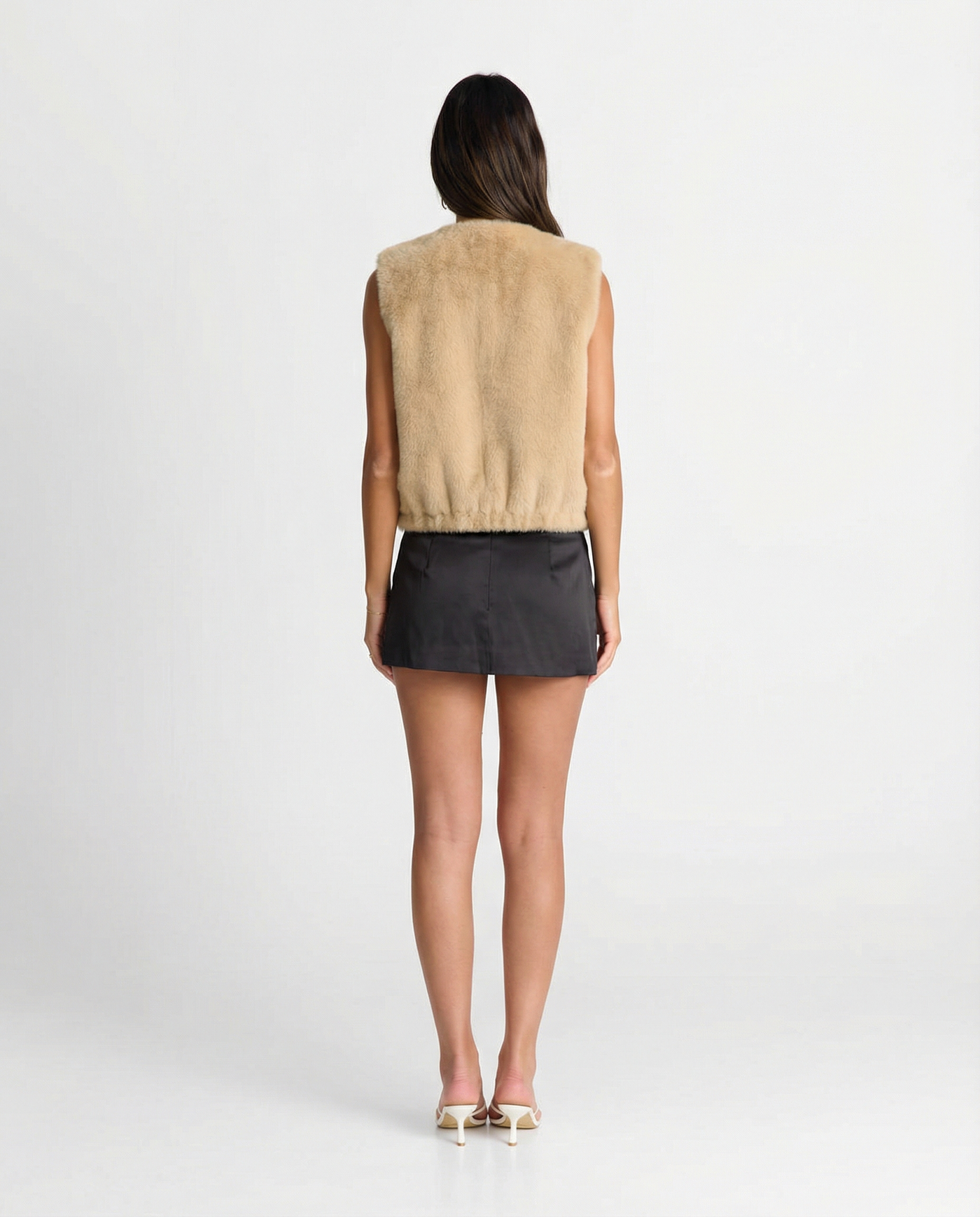 Darcy | Zip-Up Sleeveless Faux Fur Gilet