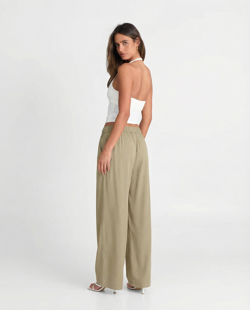 Rebecca | linen wide leg pants