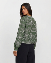 Tabitha | Embroidered Cropped Bomber Jacket