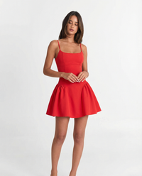 Georgina | Square Neck Voluminous Mini Dress