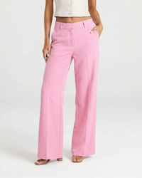 Florence | High-Waist Pressed Crease Wide-Leg Tailored Trousers