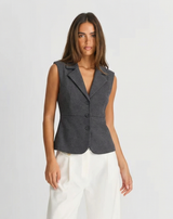 Hope | Lapel Tailored Sleeveless Blazer Vest