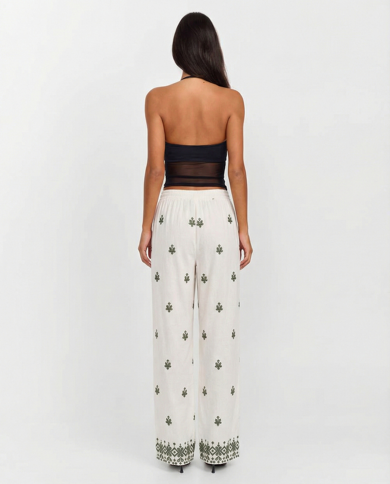 Hazel | linen wide leg pants