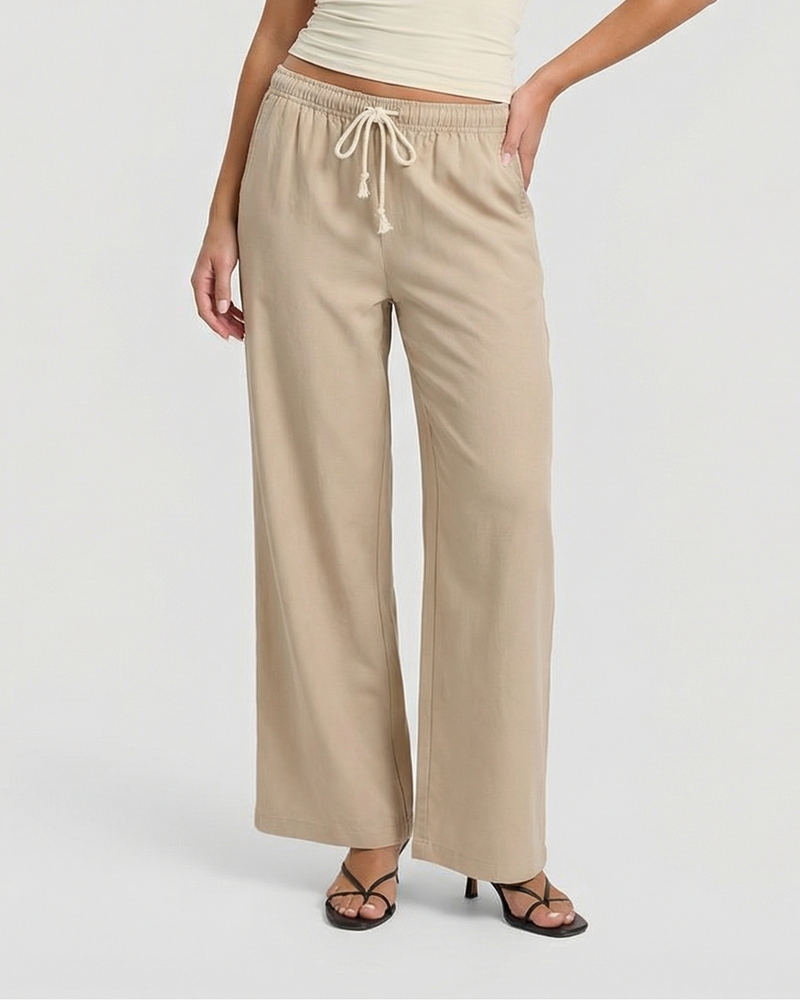 Eliza | linen wide leg pants