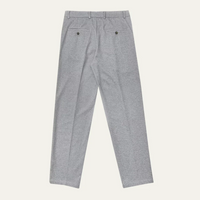 Hunter | Men's High Waisted Pleated Dress Trousers in Silver Grey