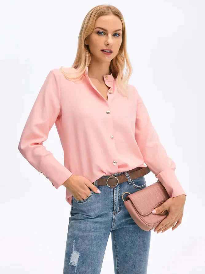 Juliana | Women's Long Sleeve Button Down Blouse Collared